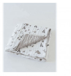 MUSLIN CHANGING PAD COVER TROPIC.LEAF 22