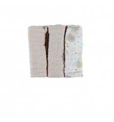 SET 3 LANGES 70X70CM MOUSSELINE BIO 21