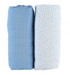 SET 2 DRAPS HOUSSES 70X140 MOUSS BIO 21