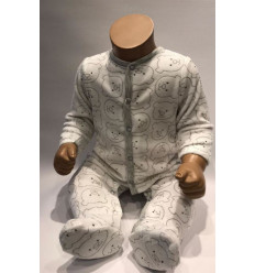 2 PYJAMAS DORS-BIEN VELOURS GRIS 1M 21