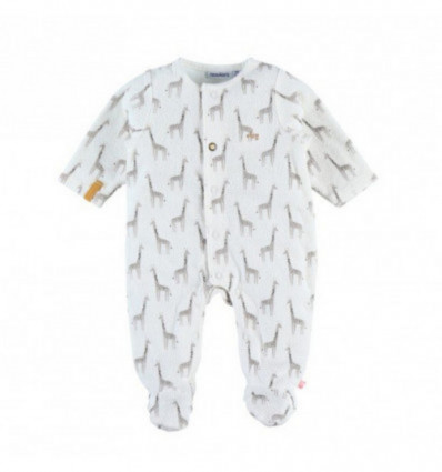 WITTE PYJAMA GIRAF KATOEN 1M 21