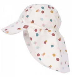 SUN FLAP HAT SPOTTED WHITE 7-18M 21