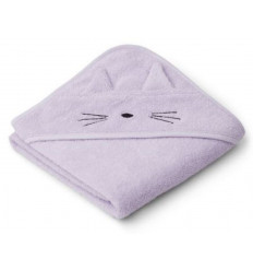ALBERT HOODED TOWEL CAT LIGHT LAVENDER