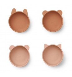 IGGY SILICONE BOWLS 4P TUSCANY ROSE MIX