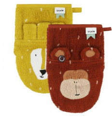 WASHCLOTHS 2P MR. LION MR. MONKEY 024