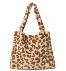TEDDY LEOPARD ECRU MOM BAG 21