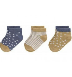 SNEAK SOCK GOTS 3P ANTHRAC/OLIVE15-18 25