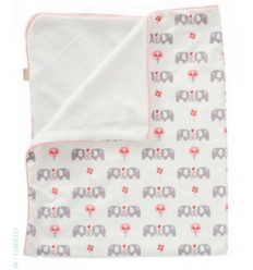 COUVERTURE BERCEAU ELEPHANT ROSE 4