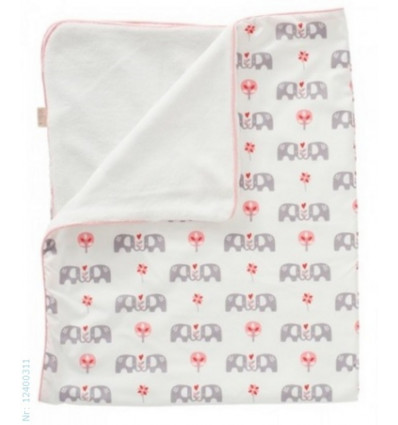 COUVERTURE BERCEAU ELEPHANT ROSE 4