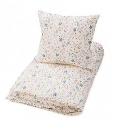 BEDDING BABY 70X100 LEAVES ROSE 21