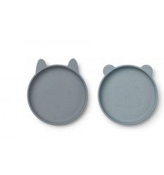 OLIVIA PLATE 2 PACK BLUE MIX 6PC 202