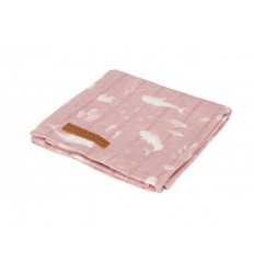 SWADDLE DOEK 120X120 OCEAN PINK 21