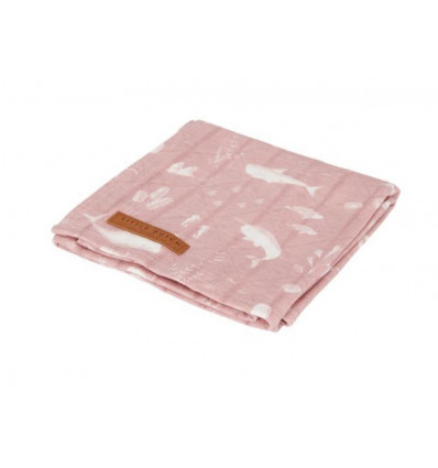 SWADDLE DOEK 120X120 OCEAN PINK 21
