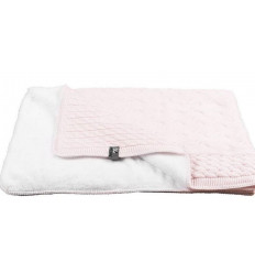 LEDIK DEKEN TEDDY CABLE CLAS ROZE 231