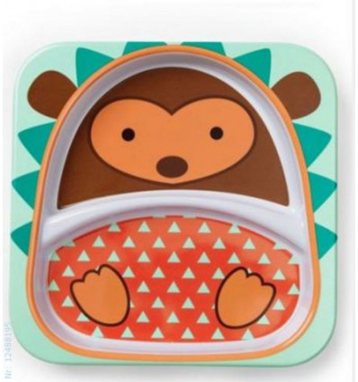 ZOO DIVIDED PLATE HEDGEHOG 202