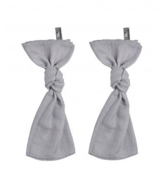 SWADDLE 70X70CM ZILVERGRIJS 2-ST 23