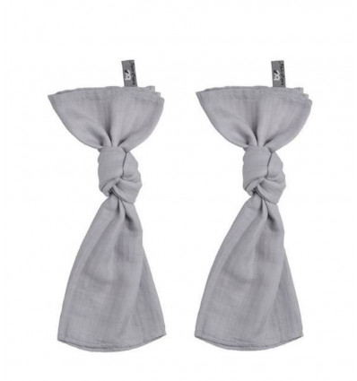 SWADDLE 70X70CM ZILVERGRIJS 2-ST 23