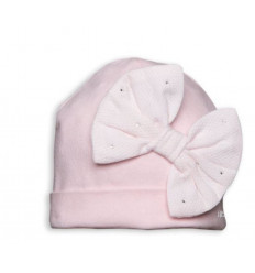 G PINK BONNET XL BOW 36 21