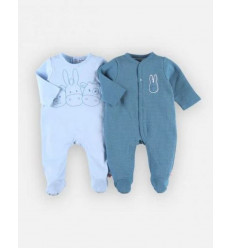 2 PYJAMA'S DORS-BIEN BLEU COTON 9M 21