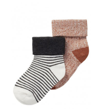 U SOCKS 2PK SALTASH PECAN 6-12M 21