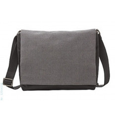 CASUAL MESSENGER BAG TWILL BLACK BLACK 9