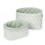 QUILTED STORAGE BASKET 2 GREEN LEAVES 21