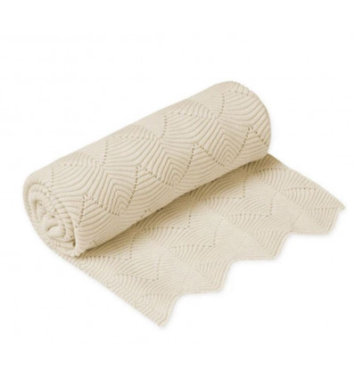 SCALLOP KNIT THROW 80X100CM NATURAL 21