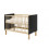 BED 60X120 FLORIS MAT ZWART/NATUREL 23