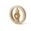 WOODEN ROUND RATTLE MR. LION 25