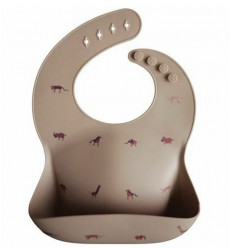 SILICONE BIB PATTERN BROWN SAFARI 231