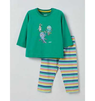 UNISEX PYJAMA GROEN 1M 21