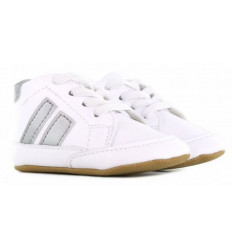 CHAUSSON BASKET BLANCHE/ARGENT S 21
