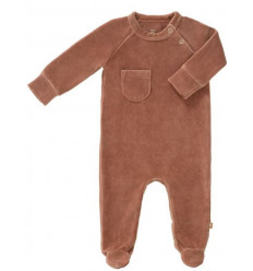 PYJAMA VELOURS FEET TAWNY BROWN 3-6M 21