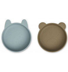 VANESSA BOWL 2P BLUE FOG/KHAKI MIX 21