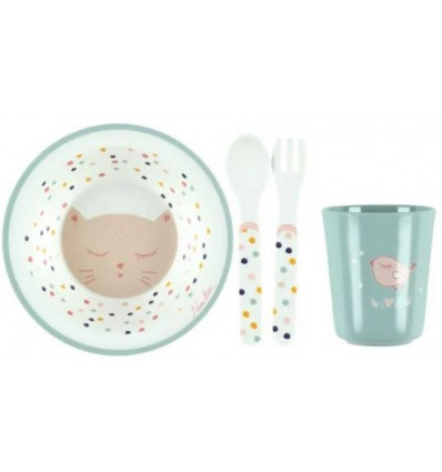 SET REPAS 4 PIECES MELAMINE C&M 21