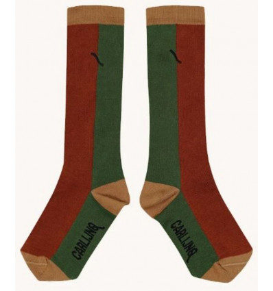 KNEE SOCKS COLORS GINGER/GREEN 2-4Y 21