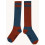 KNEE SOCKS COLORS GINGER/BLUE 4-6Y 21