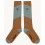 KNEE SOCKS DIAGONAL BROWN/BLUE 4-6Y 21