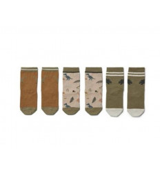 SILAS COTTON SOCKS 3P DINO SANDY 0-6M 21