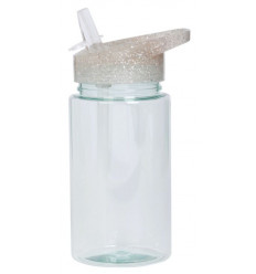 DRINK BOTTLE GLITTER SILVER 21