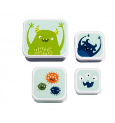 LUNCH & SNACK BOX SET MONSTERS 21