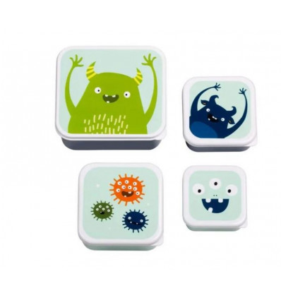 LUNCH & SNACK BOX SET MONSTERS 21