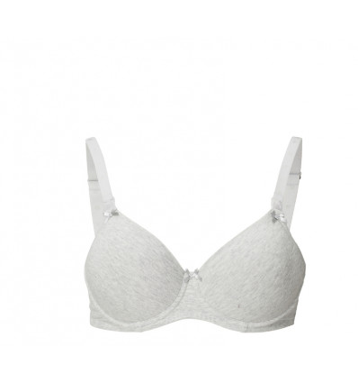 COTTON COMF. NURSING BRA GREY MEL D80 21