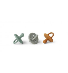 PAULA PACIFIER 3P MUSTARD MIX 6-36M 21