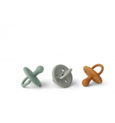 PAULA PACIFIER 3P MUSTARD MIX 0-6M 21