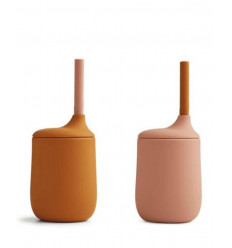 ELLIS SIPPY CUP 2P DARK ROSE/MUSTARD 21
