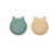 OLIVIA PLATE 2P RABBIT PEPPERMINT YEL 21