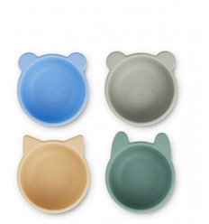 MALENE SILICONE BOWL 4P PEPPERMINT 21