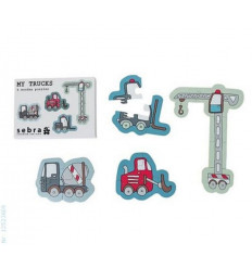 WOODEN PUZZLES 4 PCS IN BOX MY TRUCKS 62