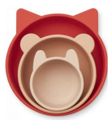 EDDIE BOWLS 3P APPLE RED/ROSE 21